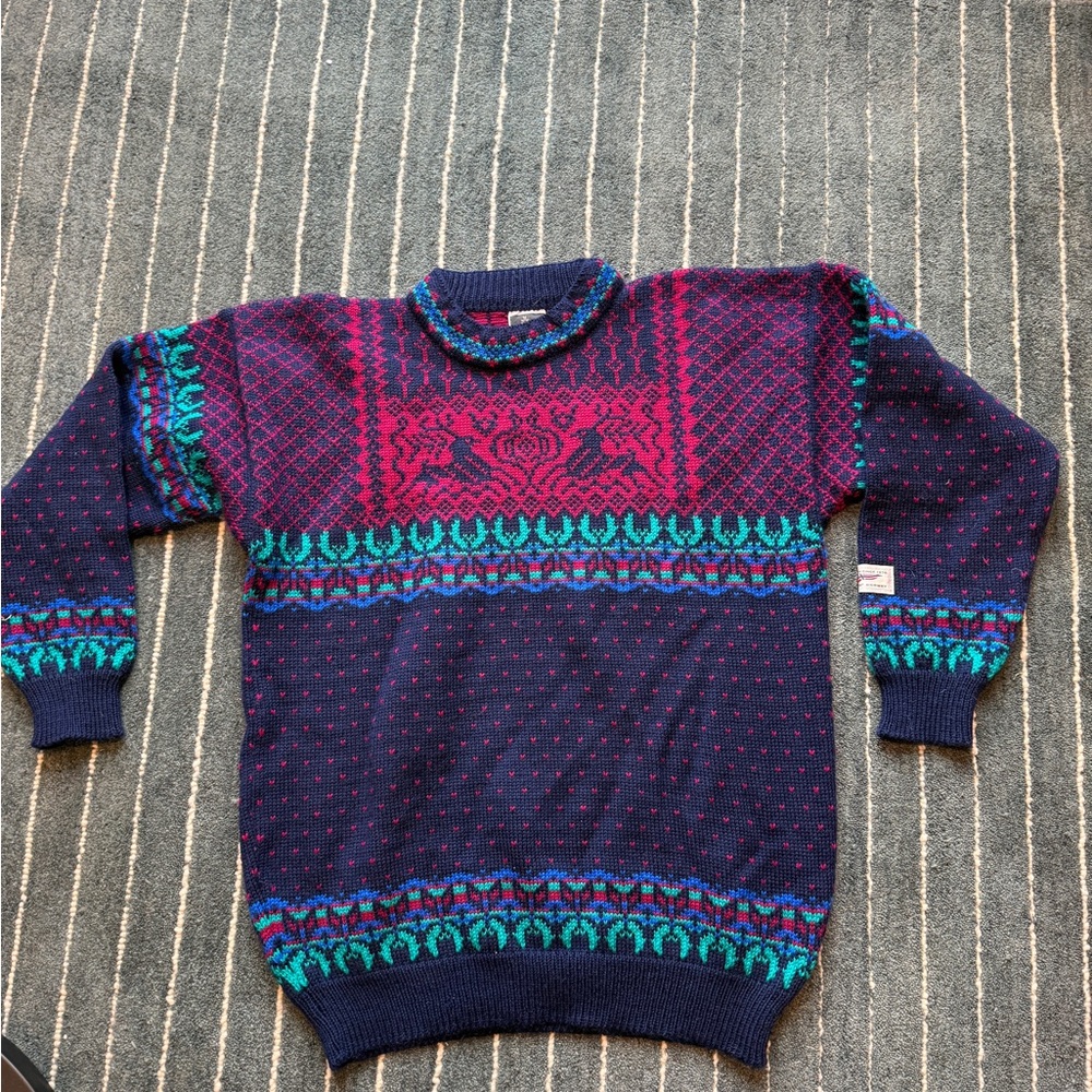 Dale of Norway Vintage Navy Crewneck Sweater - Size XL - Excellent Condition
